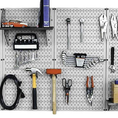 Wall Control 8ft Metal Pegboard Master Workbench Kit