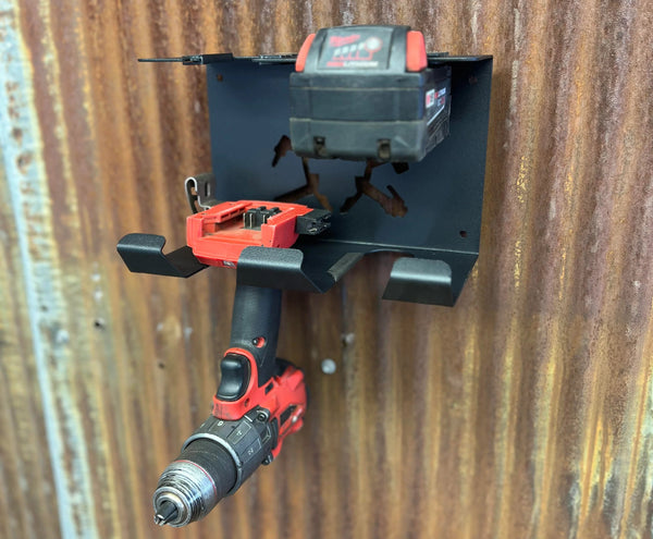 Milwaukee M18 2 Tool & Battery Rack Holder - Slatwall Storage
