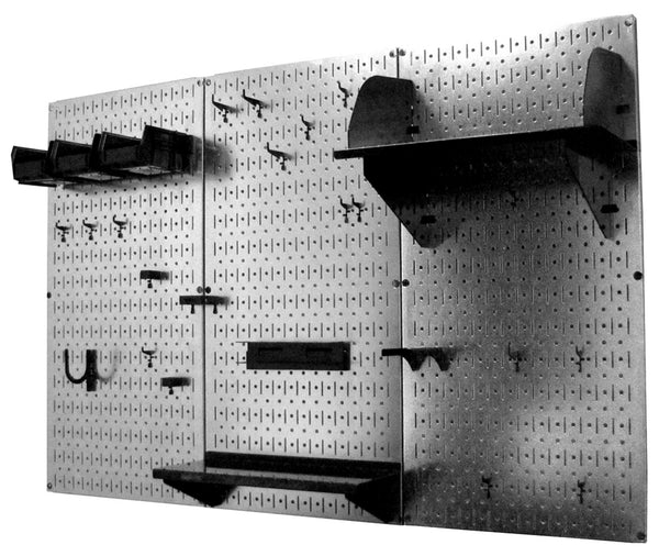 Wall Control Ultimate Metal Pegboard Wall Organizer Kit - Slatwall Storage
