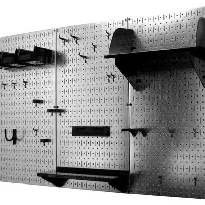 Wall Control 4ft Metal Pegboard Premium Tool Storage Kit