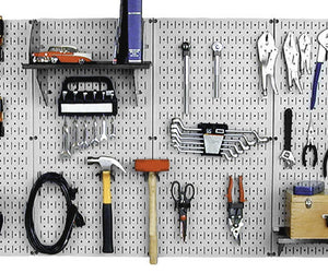 Wall Control 8ft Metal Pegboard Master Workbench Kit