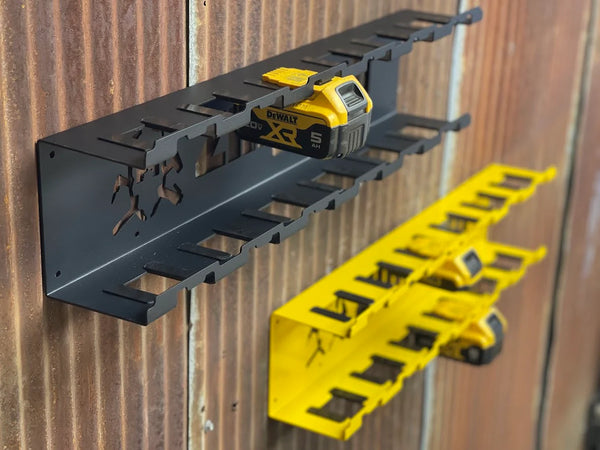 Dewalt 20V 12 Battery Rack Holder - Slatwall Storage
