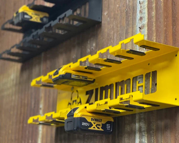 Dewalt 20V 12 Battery Rack Holder - Slatwall Storage