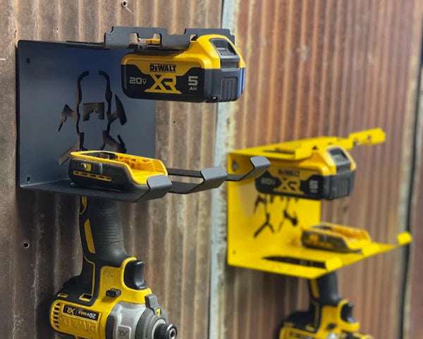 Dewalt 20V 2 Tool & Battery Rack Holder - Slatwall Storage
