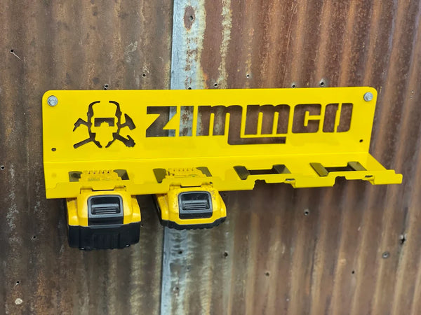 Dewalt 20V 4 Battery Rack - Slatwall Storage