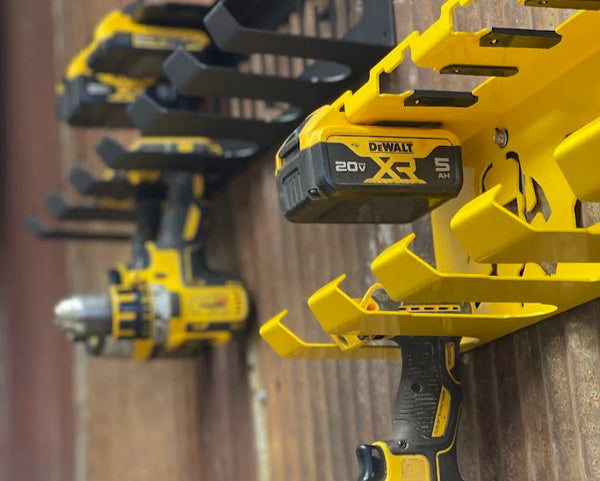 Dewalt 20V 6 Tool & Battery Rack Holder - Slatwall Storage