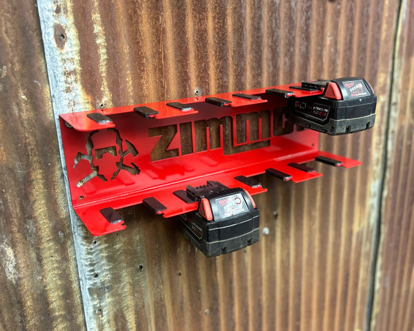 Milwaukee M18 8 Battery Rack Holder - Slatwall Storage