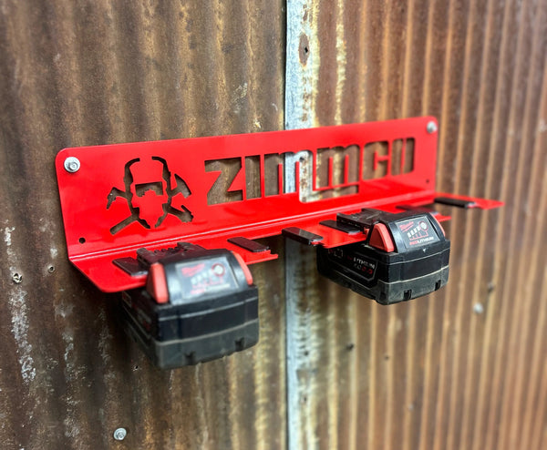 Milwaukee M18 4 Battery Rack Holder - Slatwall Storage