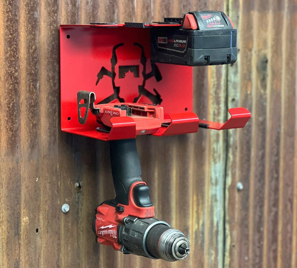 Milwaukee M18 2 Tool & Battery Rack Holder - Slatwall Storage