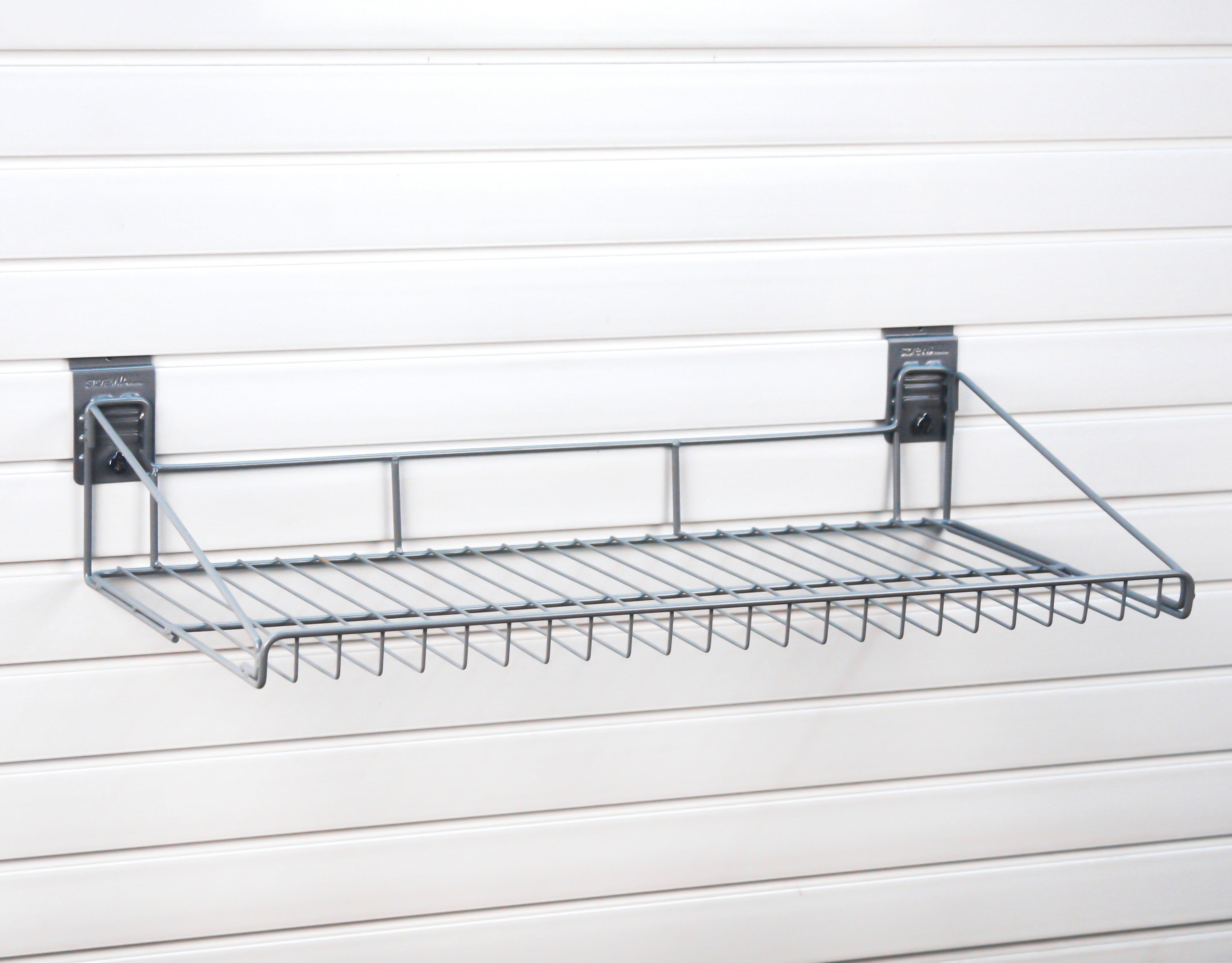 Slatwall storage shelves
