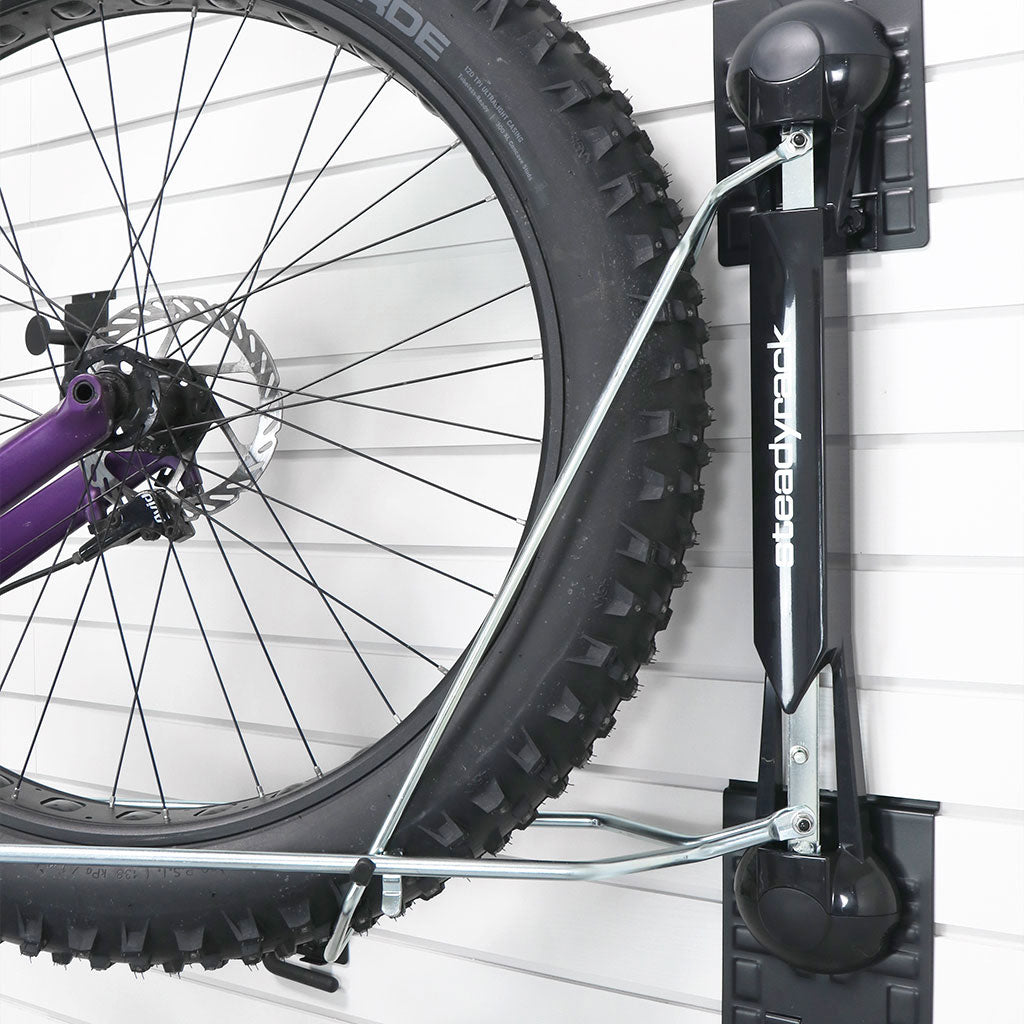 Steadyrack Fat Tire Bike Bundle with MKE Slatwall Brackets, Hooks & Ba ...