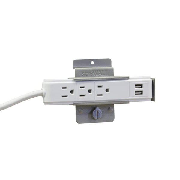 StoreWALL Power Strip Set - Slatwall Storage