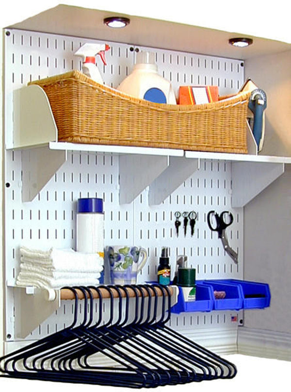 Wall Control Deluxe Laundry Room Pegboard Organizer Kit - Slatwall Storage