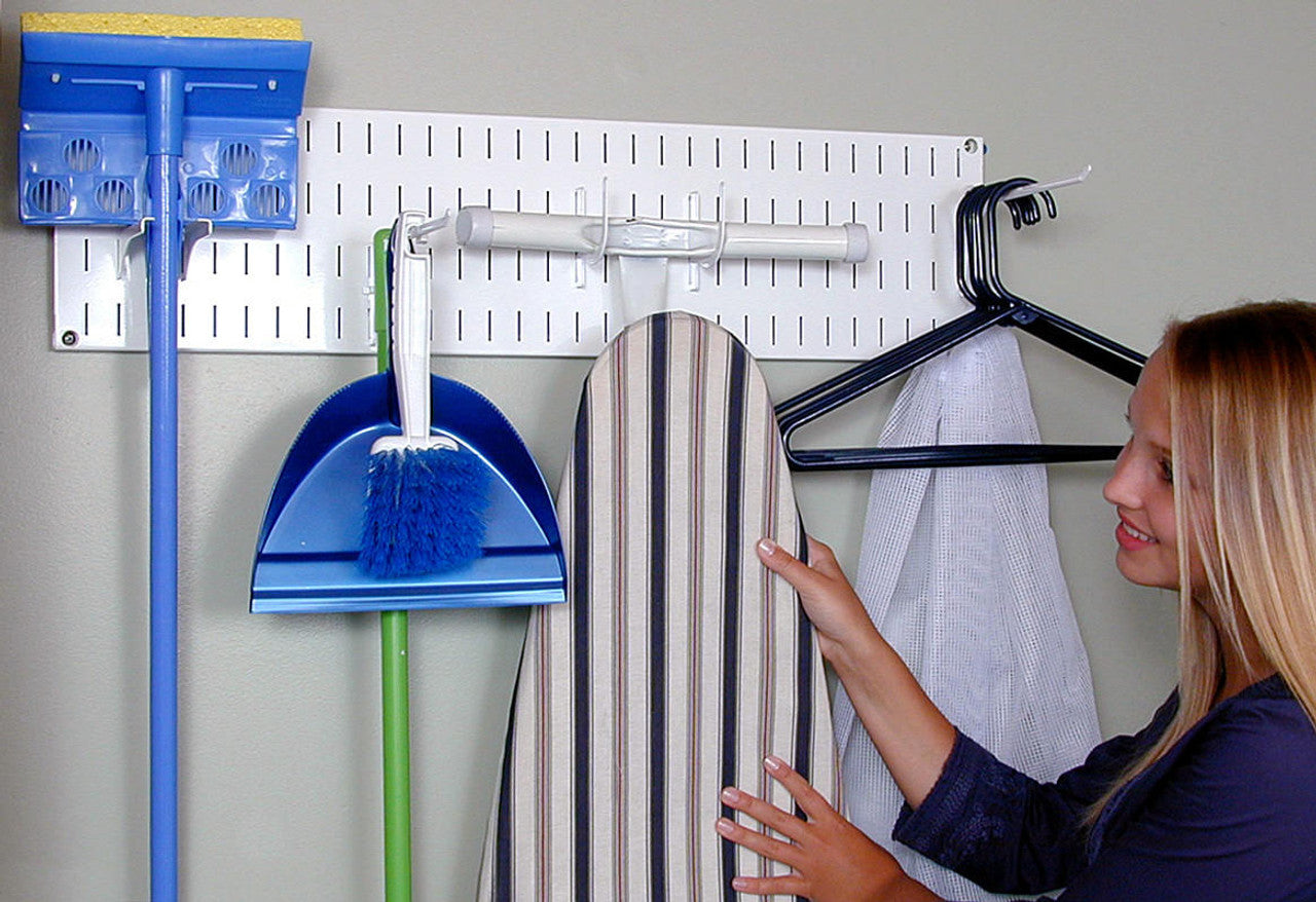 Wall Control Deluxe Laundry Room Pegboard Organizer Kit - Slatwall Storage
