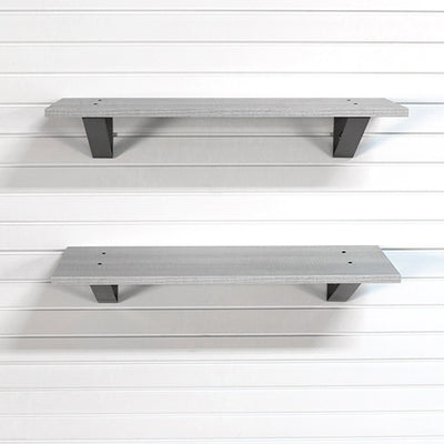 StoreWALL 32" x 12" Barnwood Shelf (2 Pack)