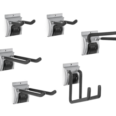 NewAge Lockable Slatwall 6 Piece Basic Hook Kit