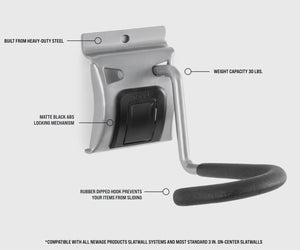 NewAge Lockable Slatwall Vertical Bike Hook