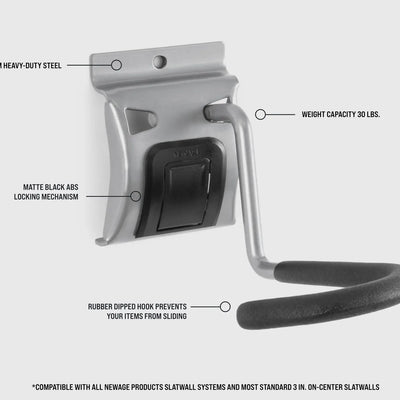 NewAge Lockable Slatwall Vertical Bike Hook