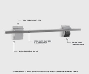 NewAge Lockable Slatwall Magnetic Tool Bar