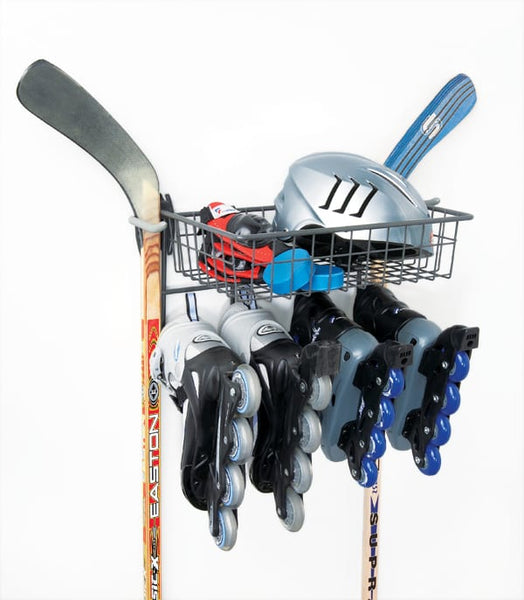Organized Living Skate Rack & Basket - Slatwall Storage
