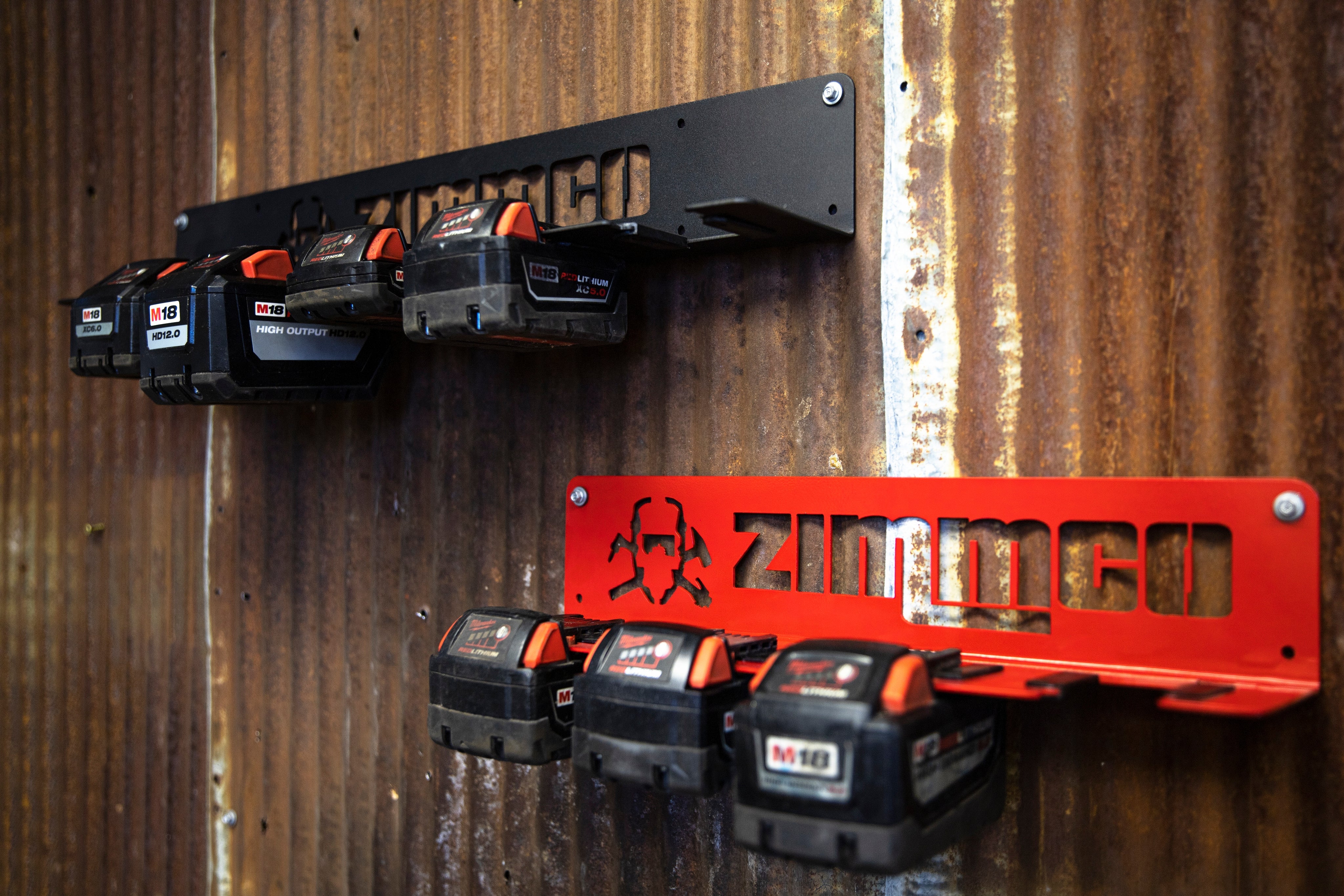 Milwaukee M18 6 Battery Rack Holder - Slatwall Storage