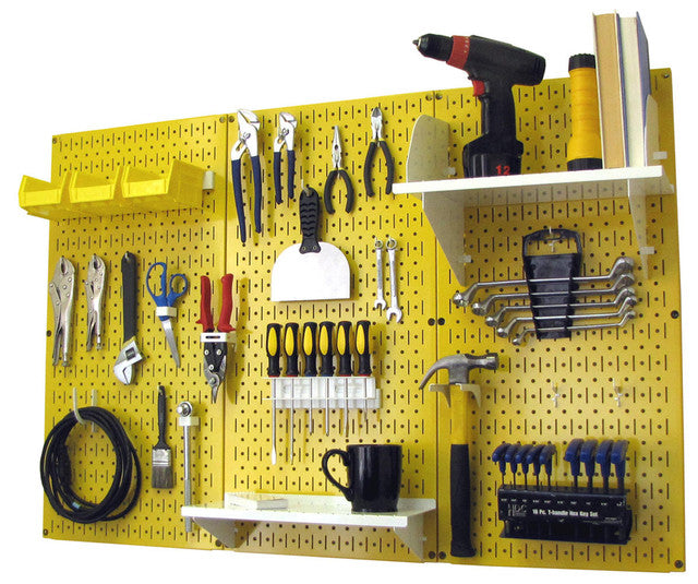 Tool Control Storage Wall Control 4ft Metal Pegboard Premium Tool Storage Kit - Slatwall Storage